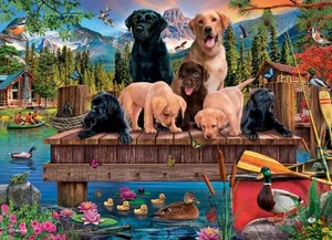 350 Pc Puzzle - Pups and Ducks