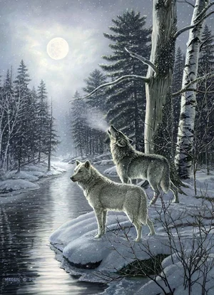 Puzzle Wolves by Moonlight 1000 pc