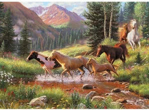 1000 Pc Puzzle Mountain Thunder (Horses)
