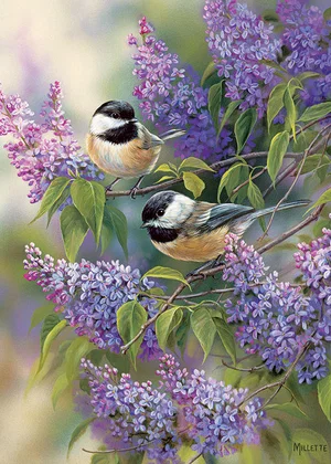 Puzzle Tray Chickadee Duo 35 pc