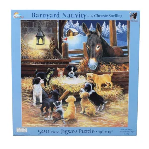 Puzzle Barnyard Nativity 500 pc