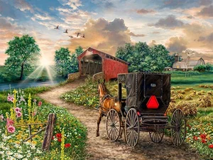 1000 Pc Puzzle - Evening on the Farm
