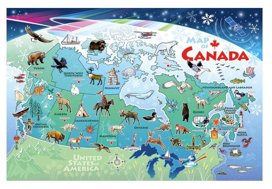 48 Pc Floor Puzzle - Map of Canada