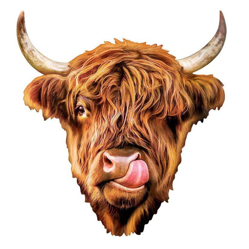 Image of 100 Pc Puzzle – Highland Cow Shaped