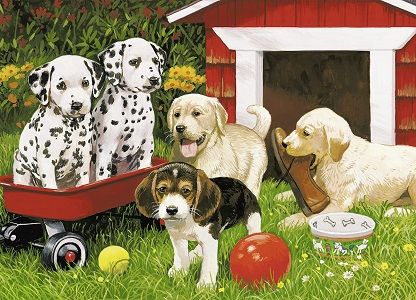 60 Pc Puzzle - Puppy Party