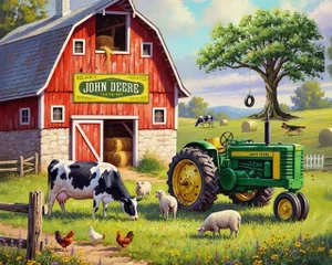 500 Pc Puzzle - John Deere Country Morning