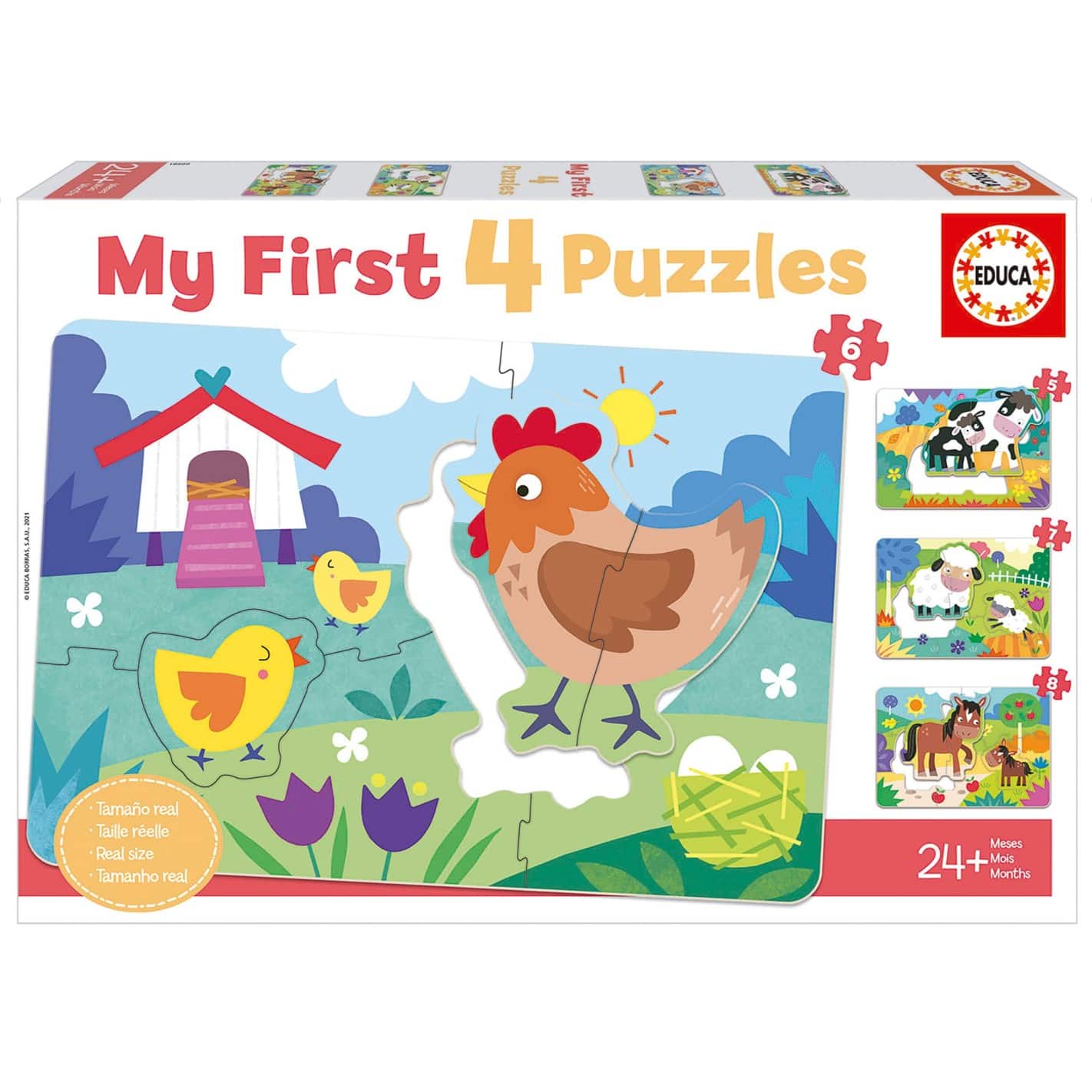 Educa 4  Puzzles My Farm Mothers & Babies Puzzles