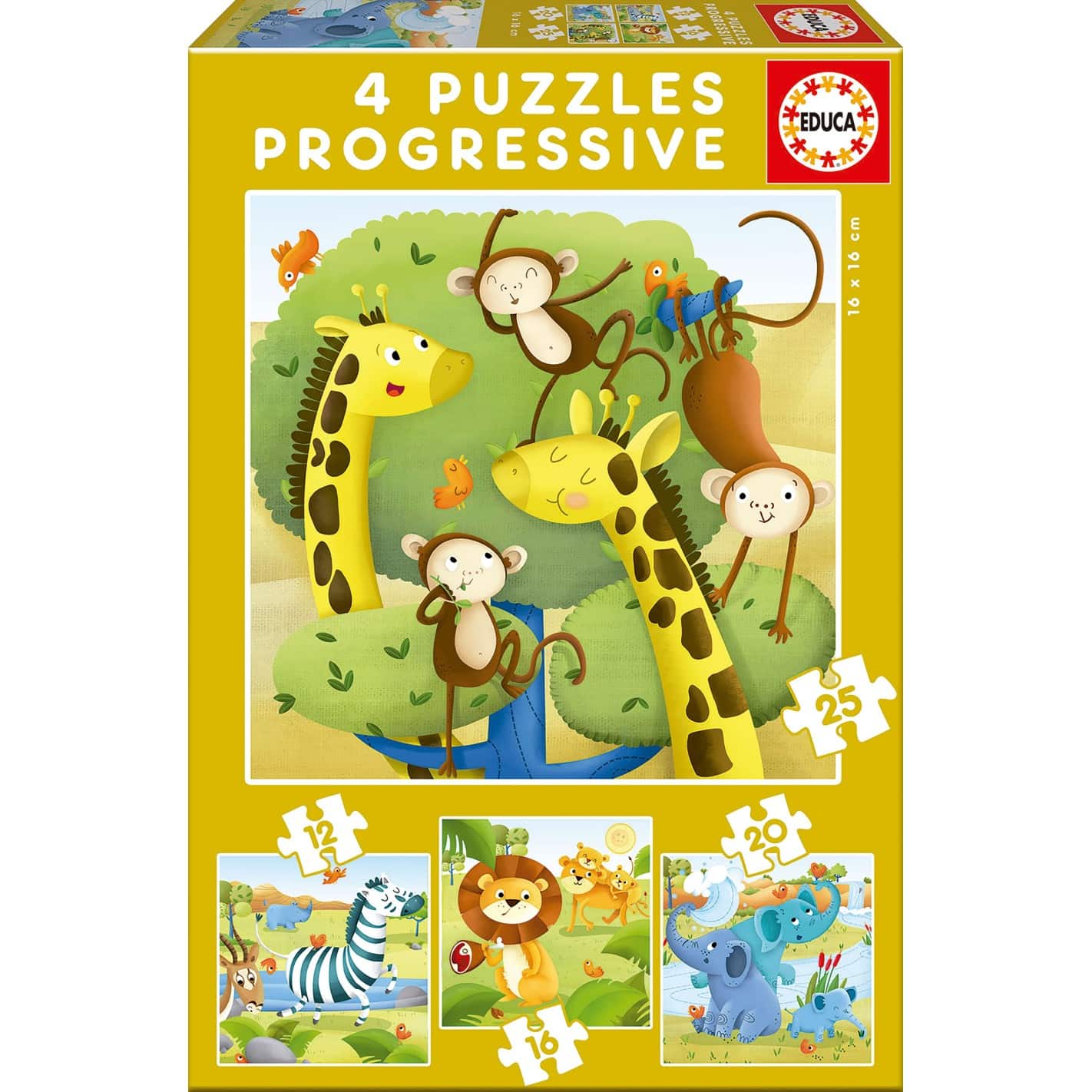 Educa 12-16-20-25 Wild Animals