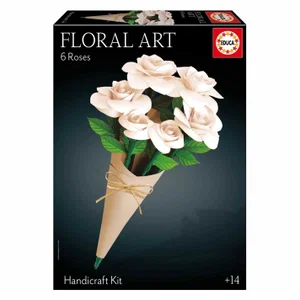 Educa Floral Art 6 White Roses
