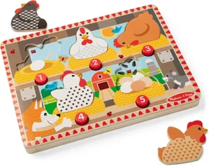 Happy Hens Push to Pop Puzzle