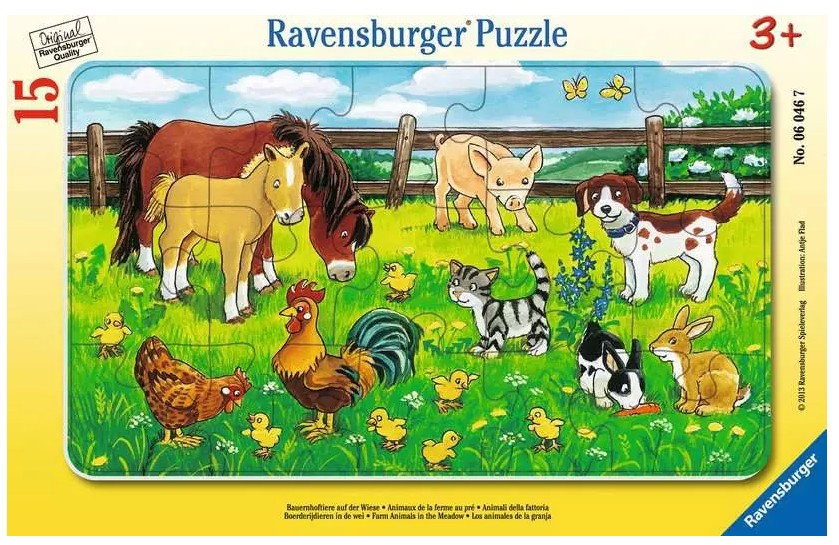 15 Pc Puzzle - Farm Animals in the Me