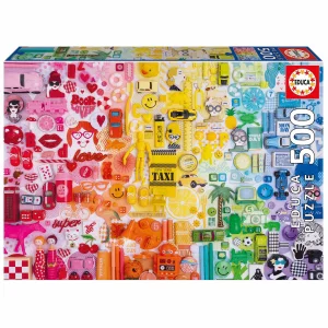 Educa 500 Pc Puzzle Collage De Colores Fsc(R)