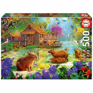 Educa 500 Pc Puzzle Pueblo De Capibaras Fsc(R)
