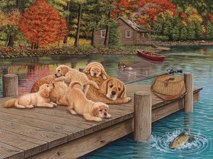 Puzzle Lazy Day on the Dock 275 pc