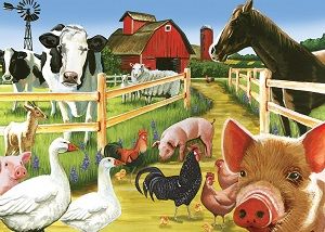 Puzzle Tray Farmyard Welcome 35pc