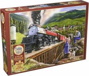 Puzzle Steaming Out of Town (Train) Easy Handling 275pc