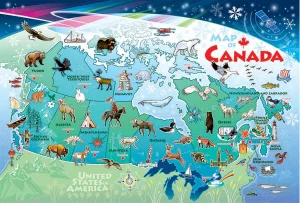 Puzzle Floor Map of Canada 35 pc