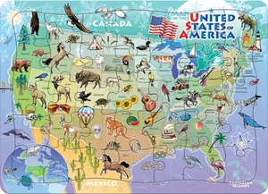 Puzzle Tray USA Map 35 pc