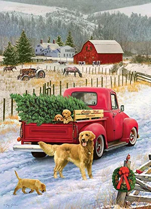 Puzzle Tray Red Truck Farm 35 pc