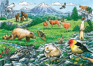 Puzzle Tray Rocky Mountain Wildlife 35 pc