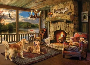 Puzzle Lakeside Cabin 1000 pc