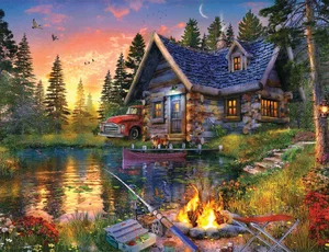 500 Pc Puzzle - Sun Kissed Cabin