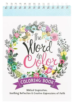 "The Word in Colour"- Hardcover Biblical Inspiration Adult Colouring