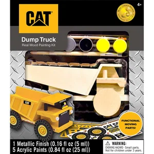 Cat Dump Truck Licensed Wood Paint Kits