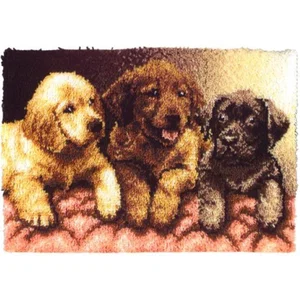 Latch Hook Kit Lab Puppies 24"X34"