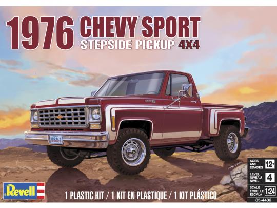 Image of 76 Chevy Sport Stepside Pickup 4×4 – Revell Model