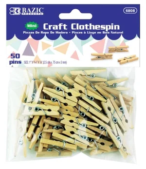 Craft Clothespins Mini Natural (50/Pack)