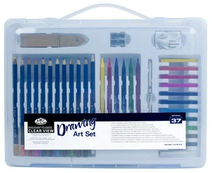 Drawing Art Set Clear Case