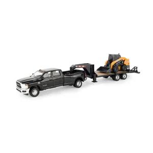 1:32 Ram 3500 Pickup With CaseSV340B Skid Steer And Gooseneck Trailer