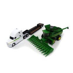 Image of 1:64 John Deere S780 combine with Semi – Lowboy Trailer