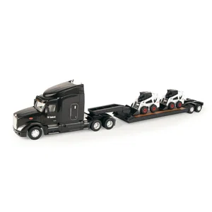 1:32 Peterbilt Model 579 Lowboy Bobcat Skid Loaders