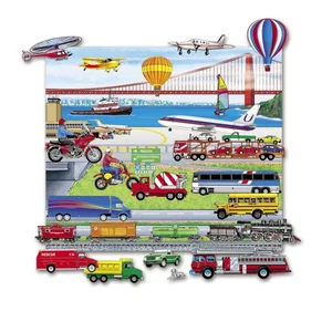 Felt Playboard Trucks, Trains & Planes with Carrying Case