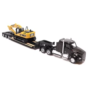 1:87 Kenworth Tandem Tractor with Trailer and Hydraulic Excavator