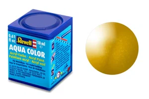 Revell Paint Aqua Colour, Brass, Metallic, 18ml, RAL