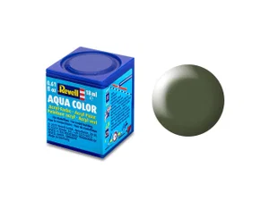Revell Paint Aqua Colour, Olive Green, Silk, 18ml, RAL