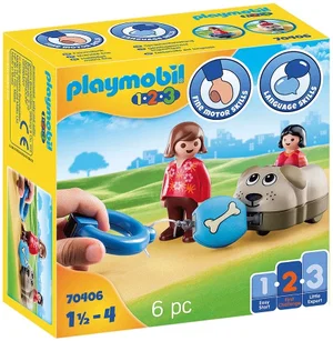 Playmobil 1.2.3 - Dog Train Car