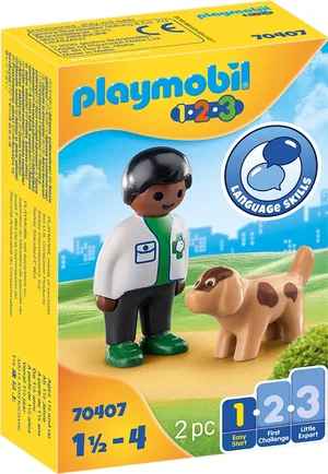 Playmobil 1.2.3 - Vet with Dog