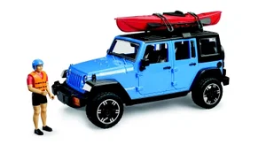 Jeep Wrangler Rubicon Unlimited w/ Kayak & Kayaker