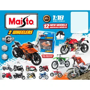 1:18 Diecast Metal Maisto 2 Wheelers 5" (Assorted)