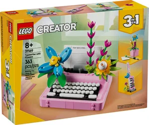 Lego Creator Typewriter with Flowers