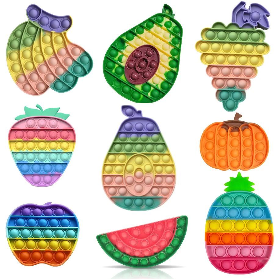 Fruits Pop It Stress Fidget Kids Toy- Assorted