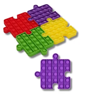 Rainbow Puzzle Pop It Fidget Kids Toys- Assorted