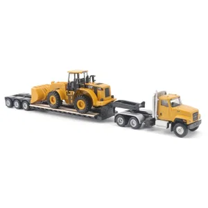 1:87 CAT CT681 Day Cab Tractor/Lowboy Trailer /CAT 950G Wheel Loader