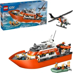 Lego City Exploration Coast Guard Rescue Boat & Helicopter