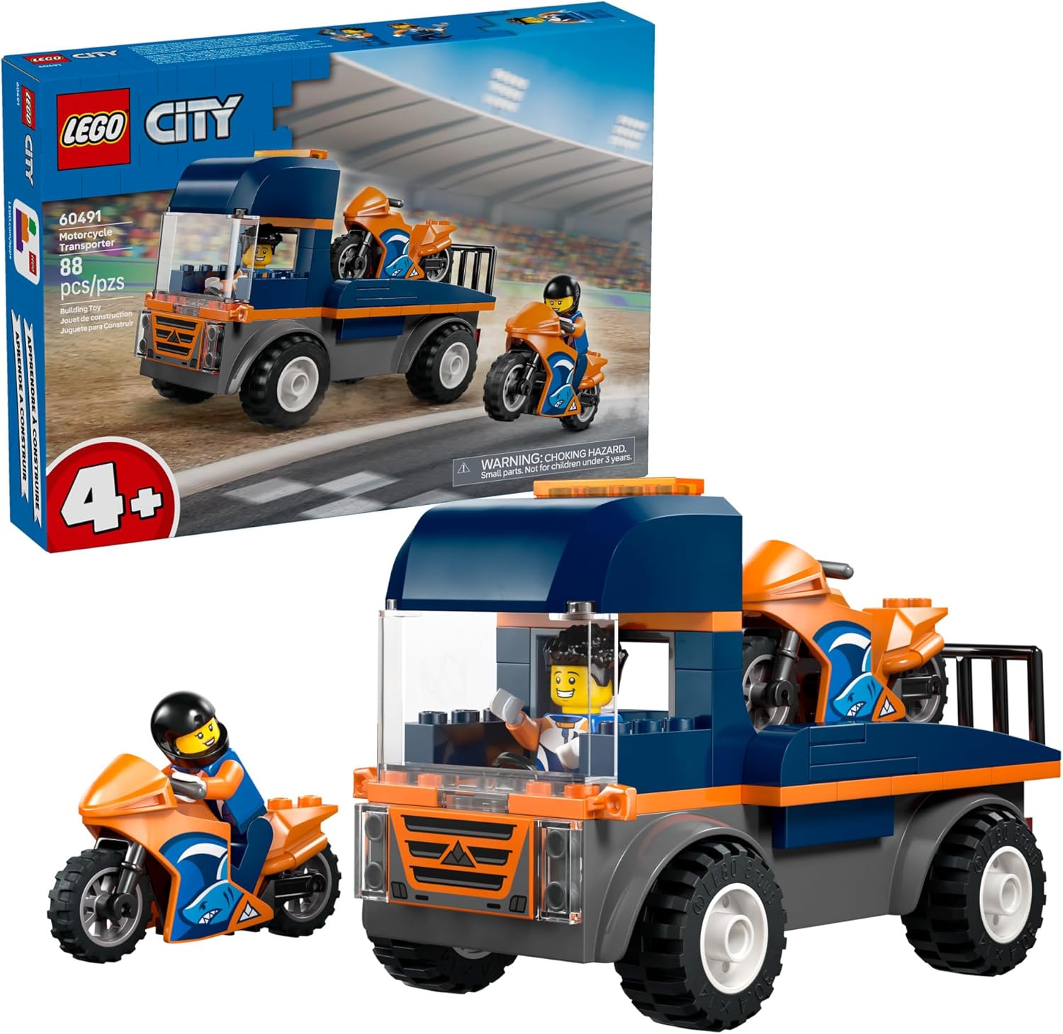 Lego City Great Vehicles Motorcycle Transporter