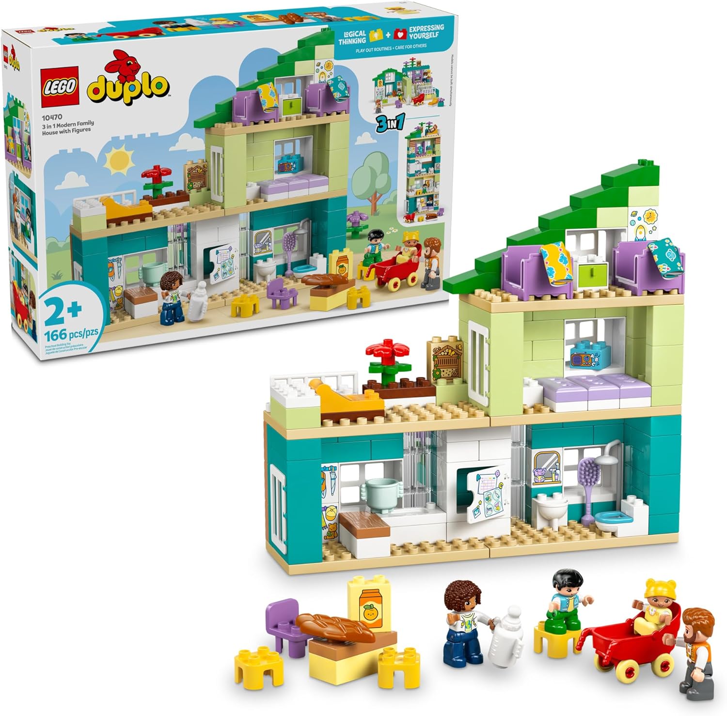 Lego Duplo Town 3 in 1 Modern Family House with Figures